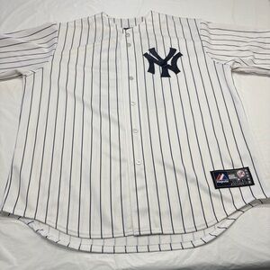 David Wells New York Yankees MLB Majestic Jersey Men's XL Pinstripe